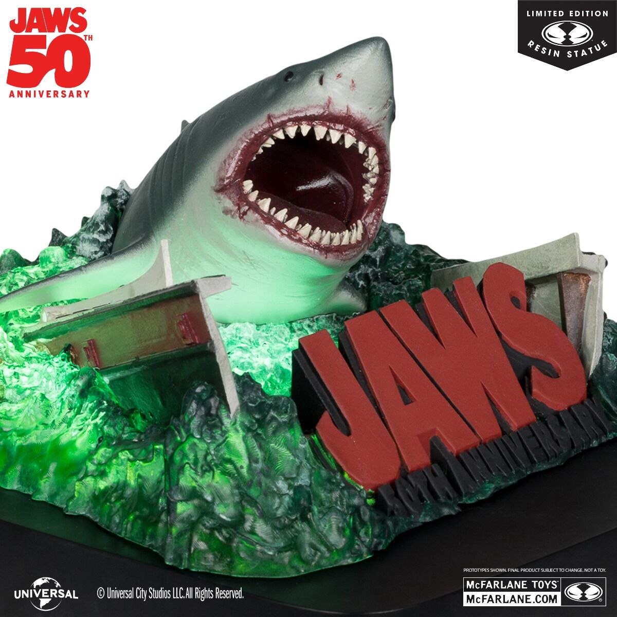 Jaws - Jaws Attacking Boat 50th Anniversary 1:48 Scale Resin Statue