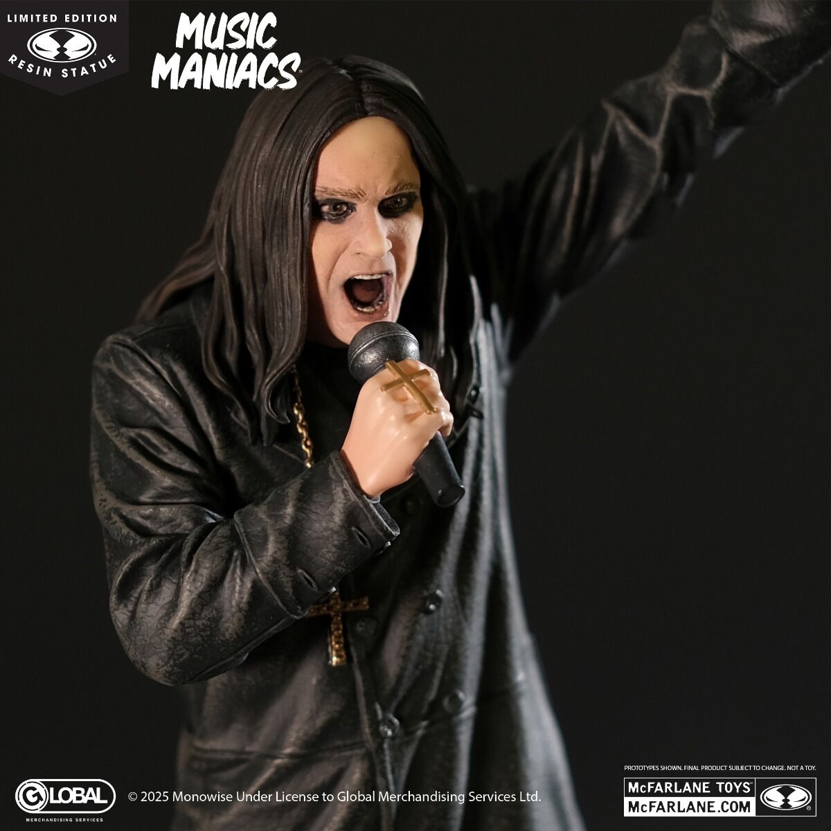 Estatua de resina de Ozzy Osbourne (Music Maniacs) a escala 1:10