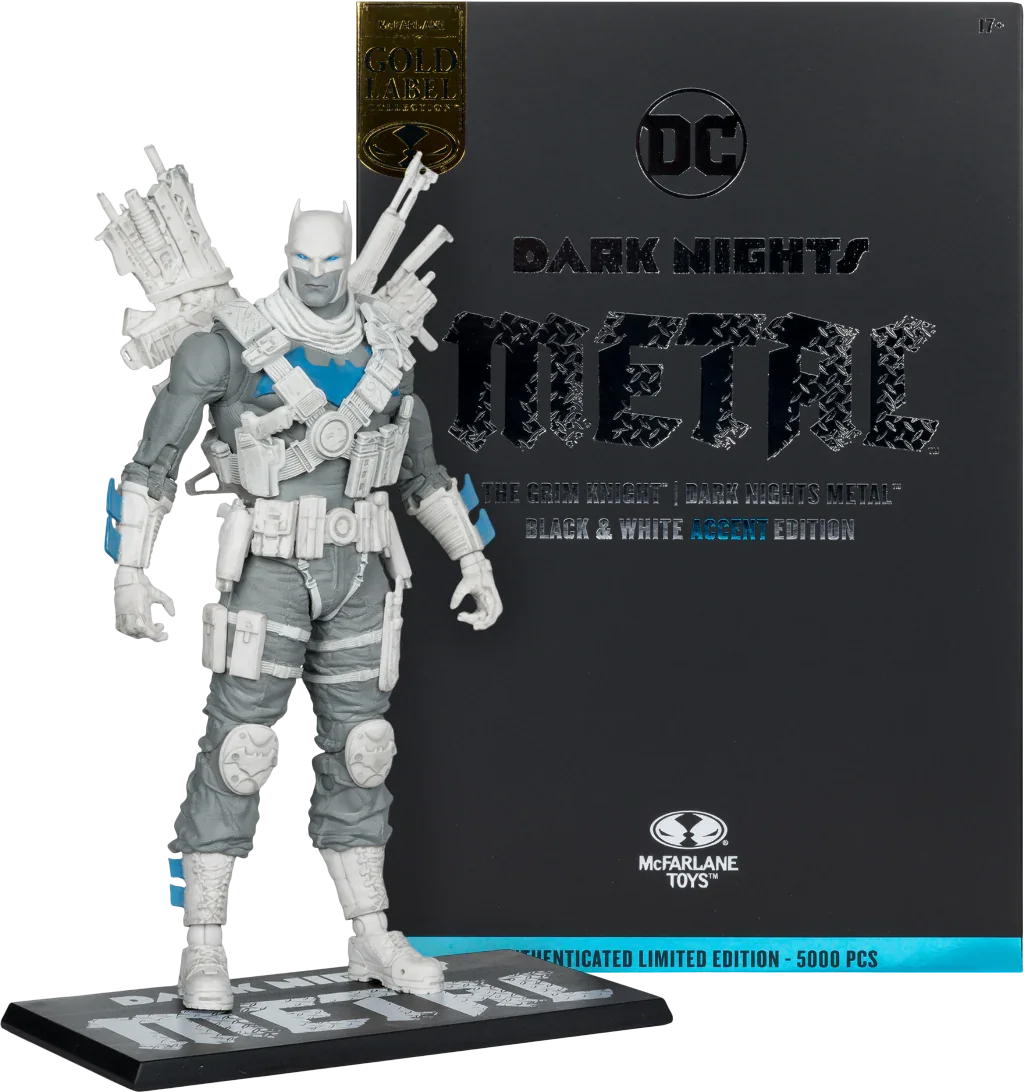 DC Multiverse - The Grim Knight B&W With Accent Gold Label 7" Figure
