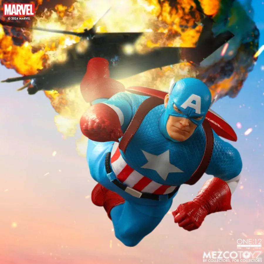 MEZ76254 Captain America - Silver Age Edition One:12 Collective Figure - Mezco Toyz - Titan Pop Culture