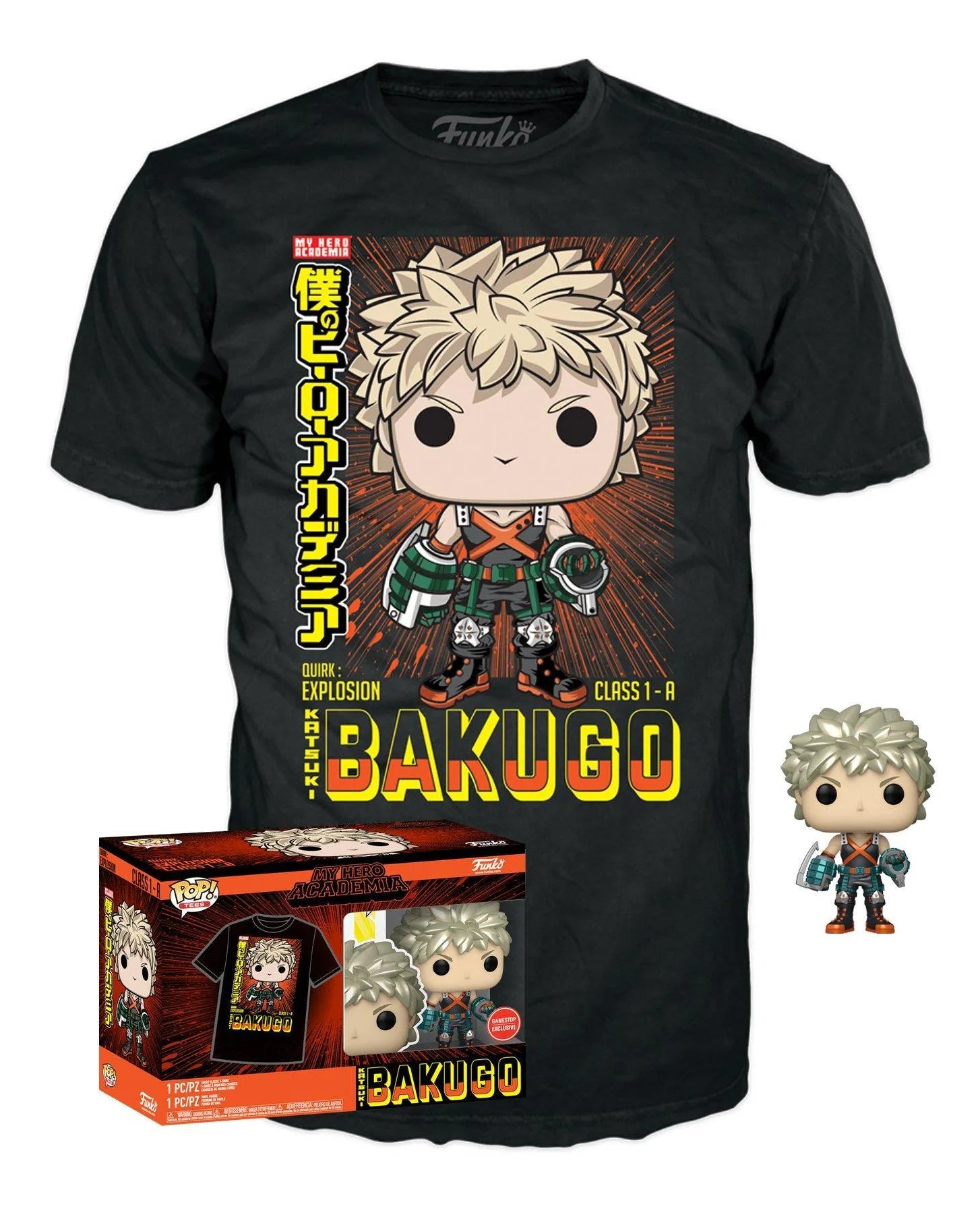 My Hero Academia POP! Katsuki Bukugo and T-Shirt GameStop Exclusive (Large) - Funko - Titan Pop Culture
