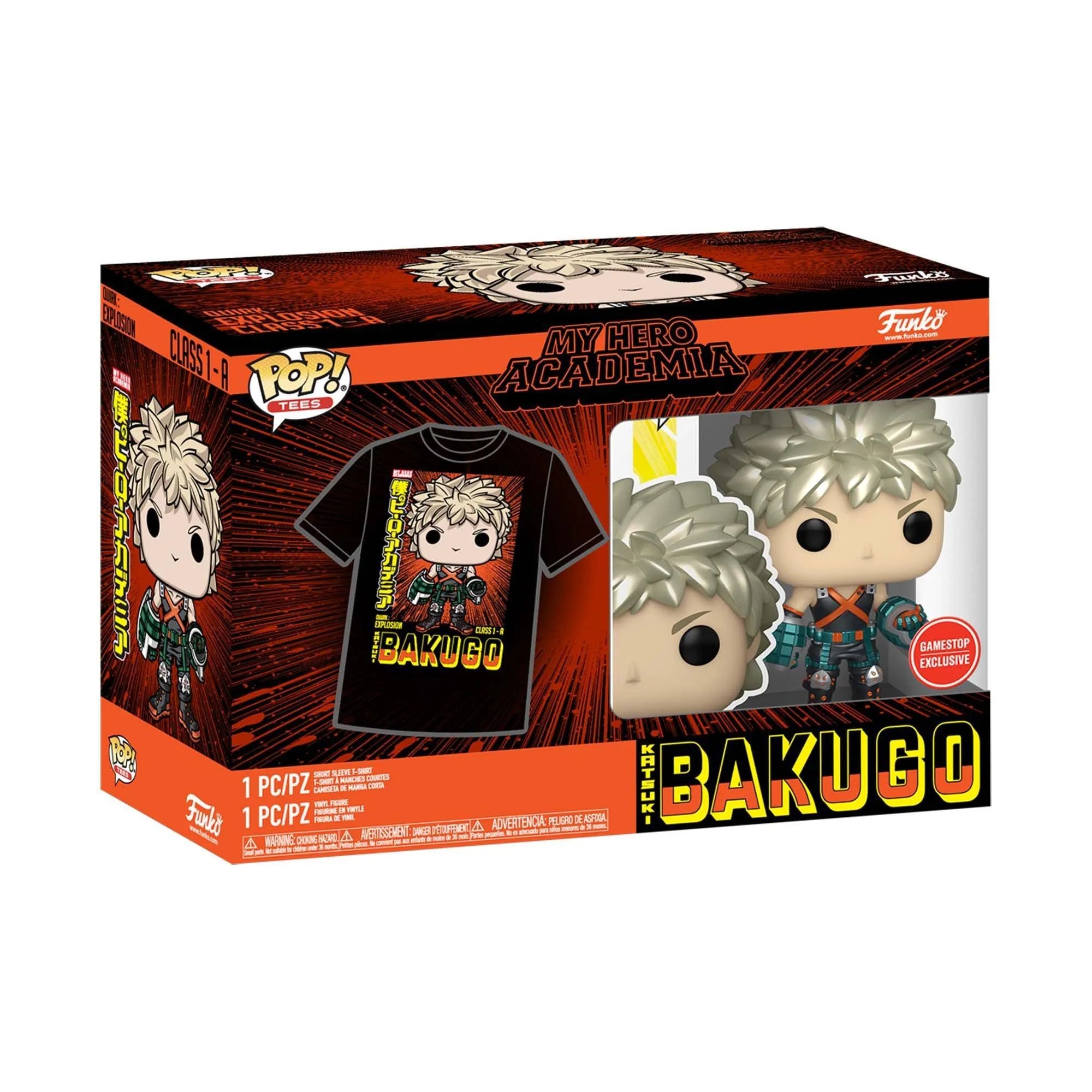 My Hero Academia POP! Katsuki Bukugo and T-Shirt GameStop Exclusive (Large) - Funko - Titan Pop Culture