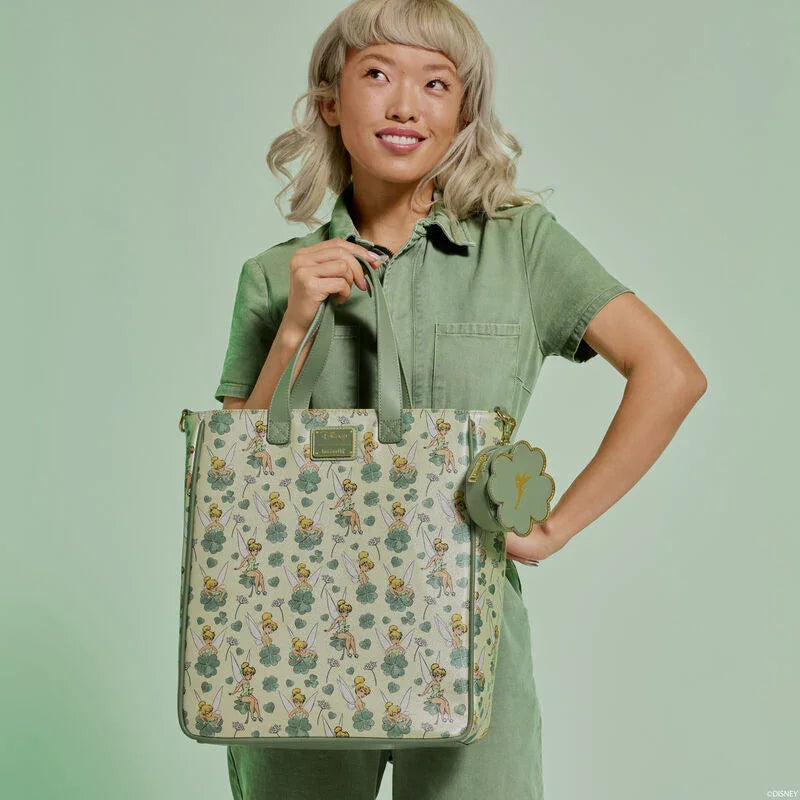 Disney - Tinker Bell 4-Leaf Clover Tote Bag with Coin Bag