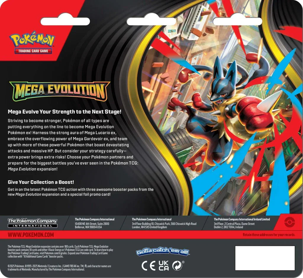 Pokemon TCG: Mega Evolution Three Booster Blister - Pokemon - Titan Pop Culture