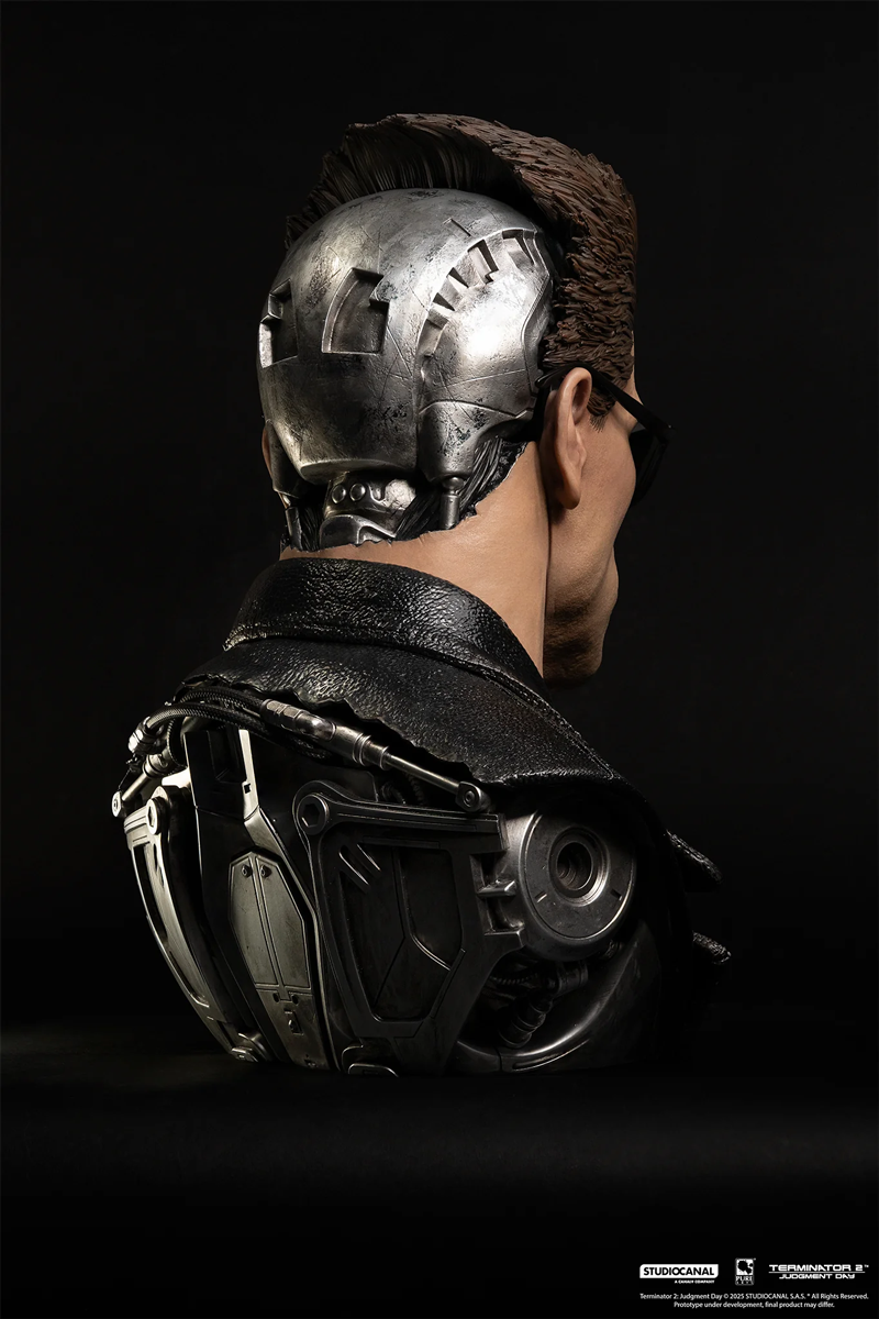Terminator 2: El Juicio Final – Máscara de Arte a escala 1:1 del modelo T-800 101