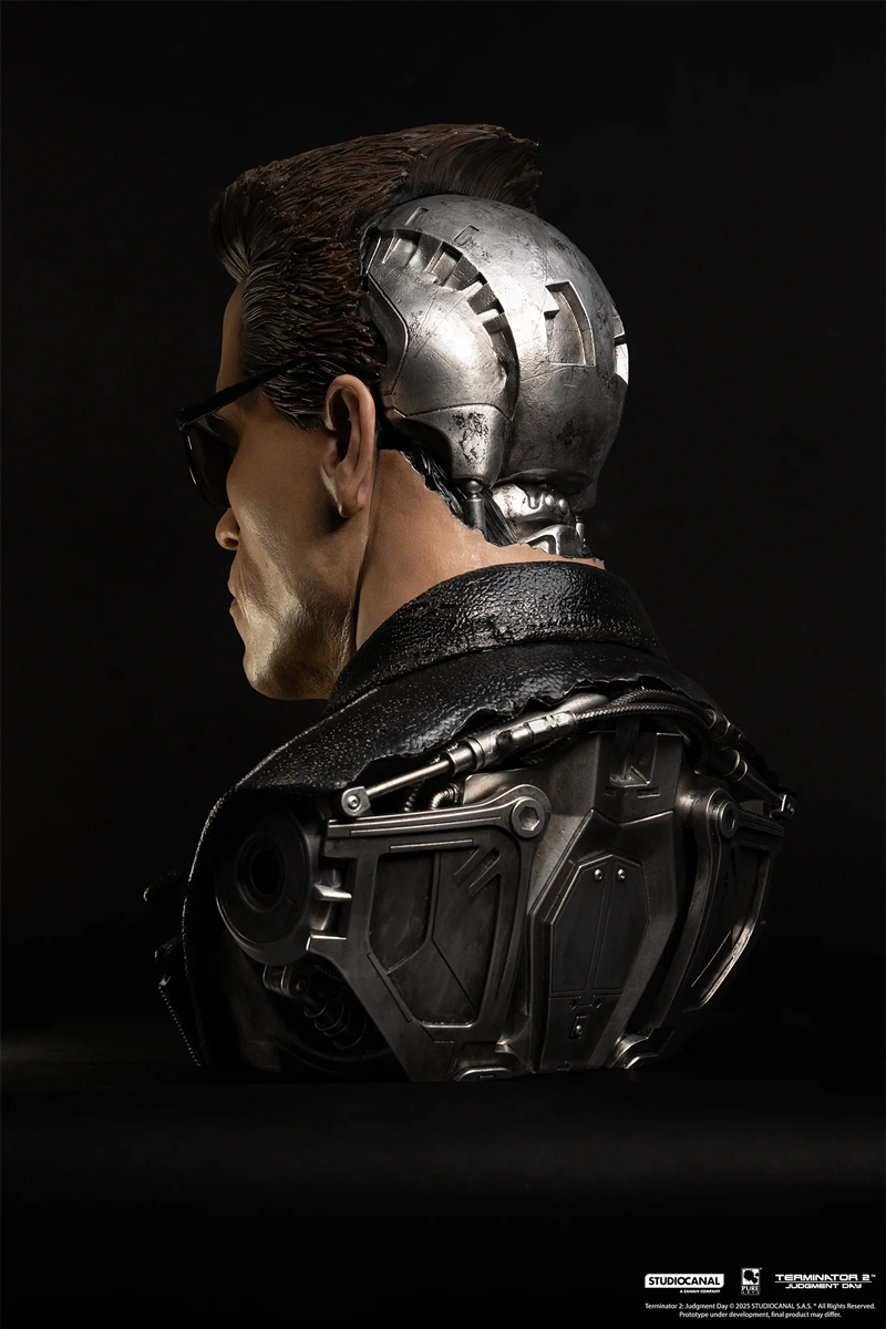 Terminator 2: El Juicio Final – Máscara de Arte a escala 1:1 del modelo T-800 101