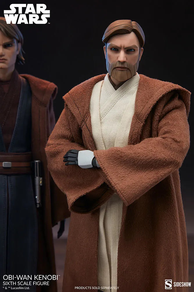 SID100463 Star Wars: Clone Wars - Obi-Wan Kenobi 1:6 Scale 12" Action Figure - Sideshow Collectibles - Titan Pop Culture