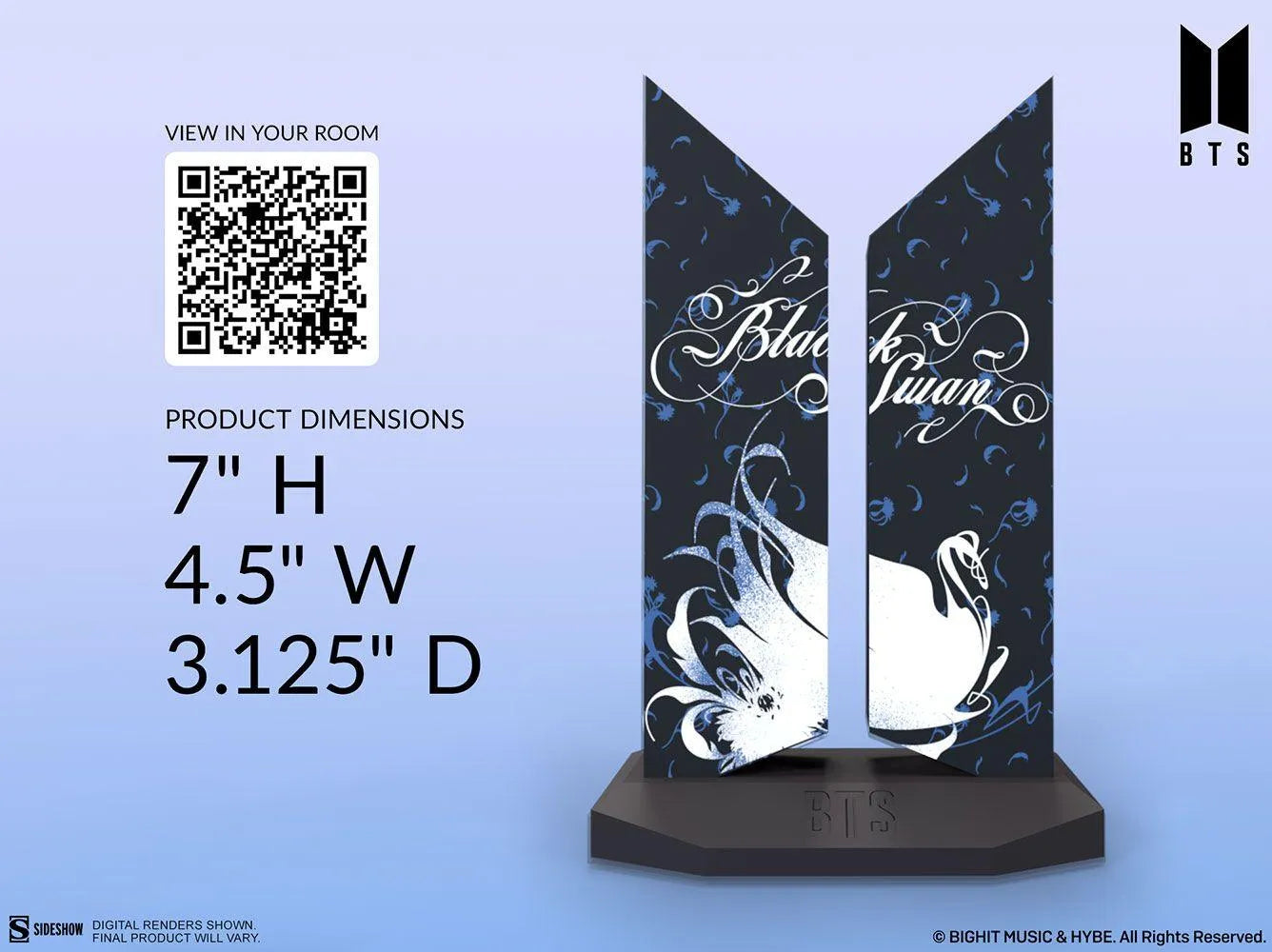 SID2005912 BTS - Black Swan Edition Logo Replica - Sideshow Collectibles - Titan Pop Culture