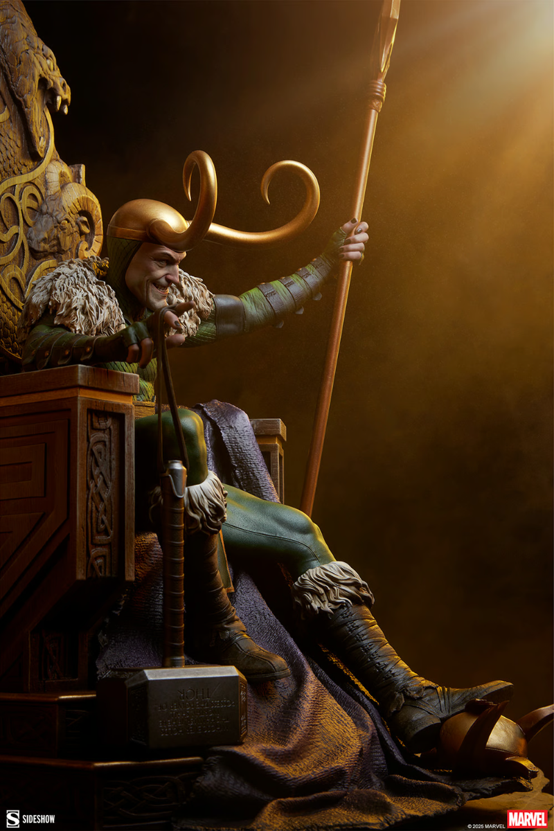 Estatua premium de Loki de Marvel Comics