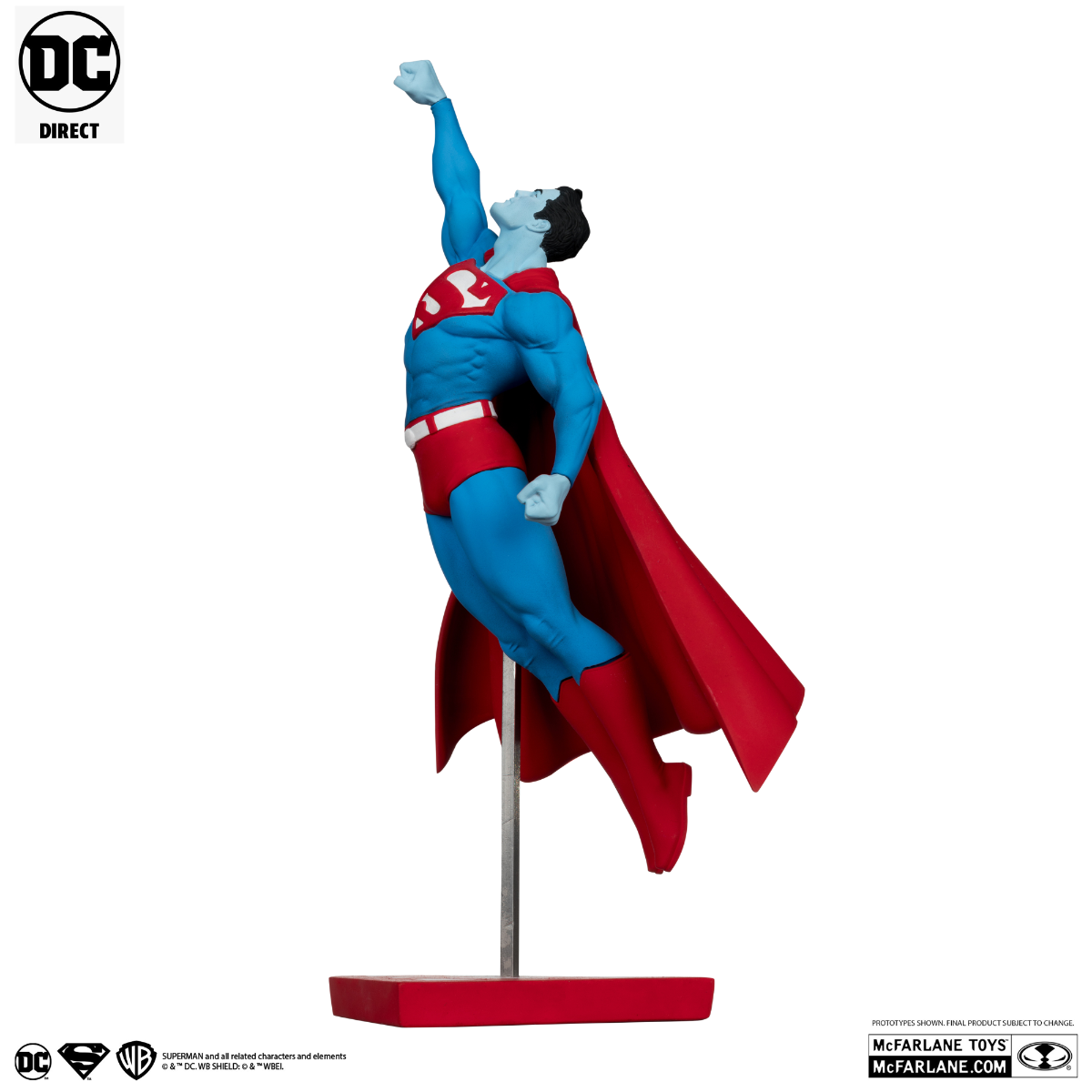 DC Comics - Estatua de resina de Superman Rojo y Azul de Gary Frank