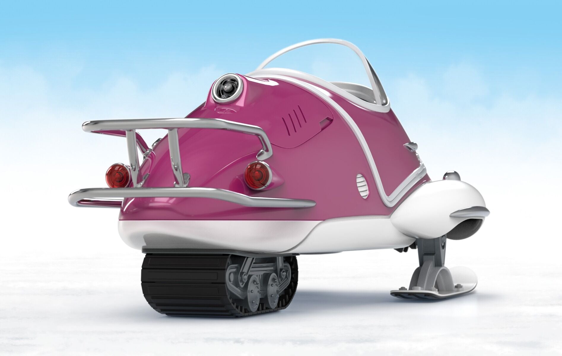 Fallout - Hot Pink Snowtrack Fusion Flea 1:18 Scale Diecast Vehicle
