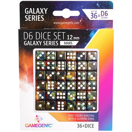 Gamegenic Galaxy Series - Mars - D6 Dice Set 12 mm (36 pcs)