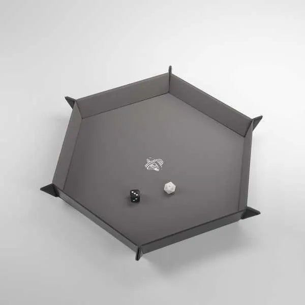 VR-105179 Gamegenic Magnetic Dice Tray Hexagonal Black/Gray - Gamegenic - Titan Pop Culture