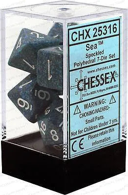 VR-27055 Chessex D7-Die Set Speckled Polyhedral Sea 7-Die Set - Chessex - Titan Pop Culture