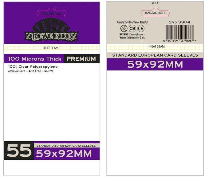 VR-91414 Sleeve Kings Board Game Sleeves Standard European (59mm x 92mm) (55 Sleeves per Pack) - Sleeve Kings - Titan Pop Culture