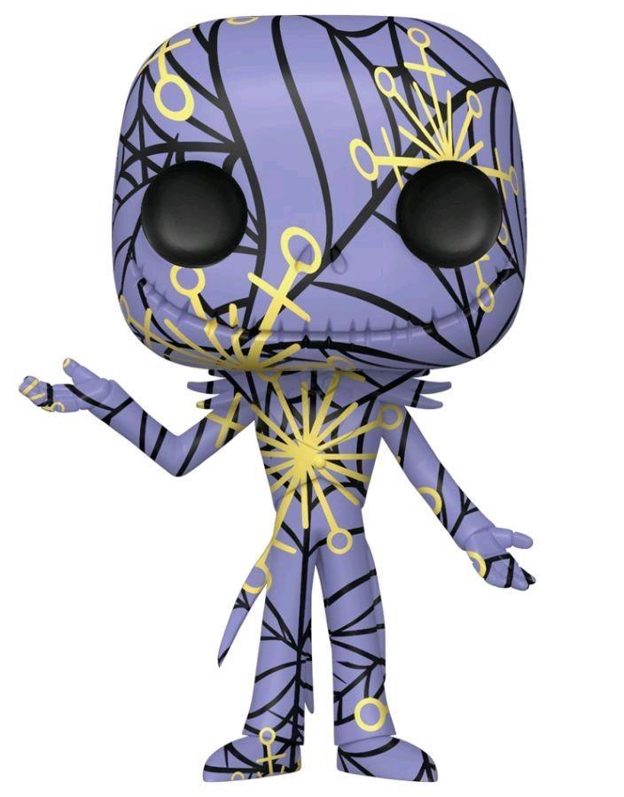 FUN49300 The Nightmare Before Christmas - Jack (Artist) Purple & Yellow Pop! Vinyl with Protector - Funko - Titan Pop Culture