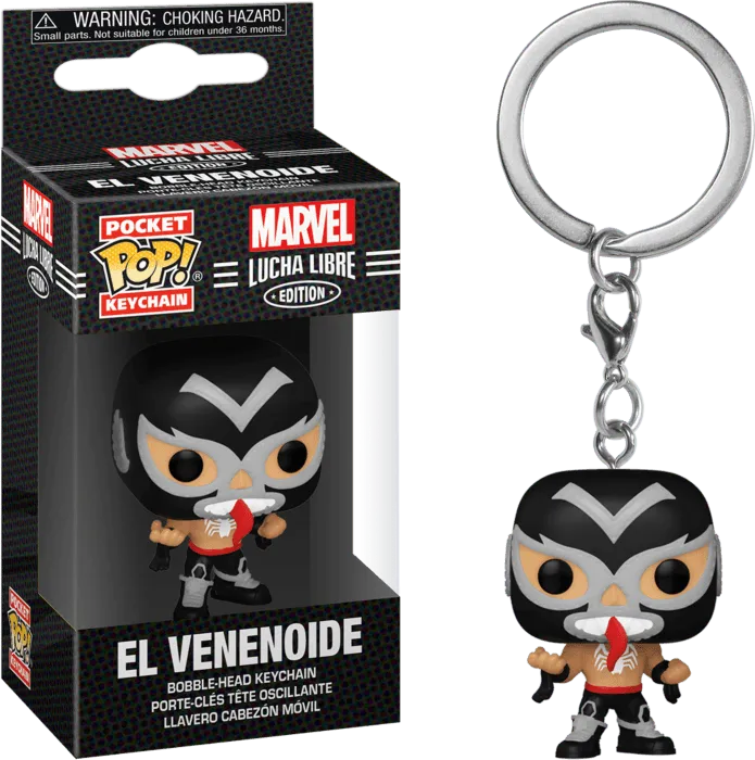 FUN53891 Marvel Lucha Libre - El Venenoide Pocket Pop! Keychain - Funko - Titan Pop Culture