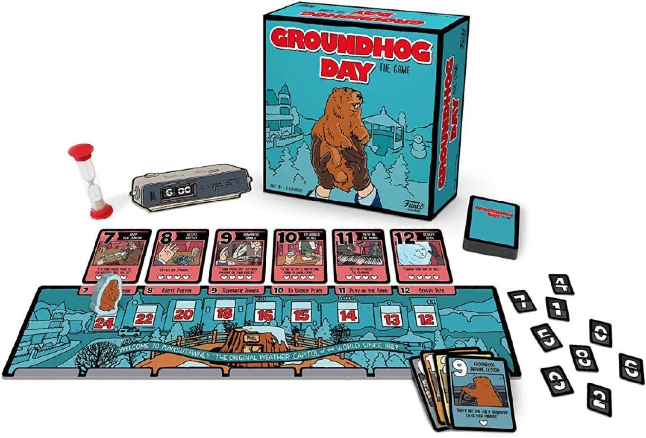 FUN54751 Groundhog Day - The Game & Punxsutawney Phil Flocked Pop! Vinyl Bundle - Funko - Titan Pop Culture