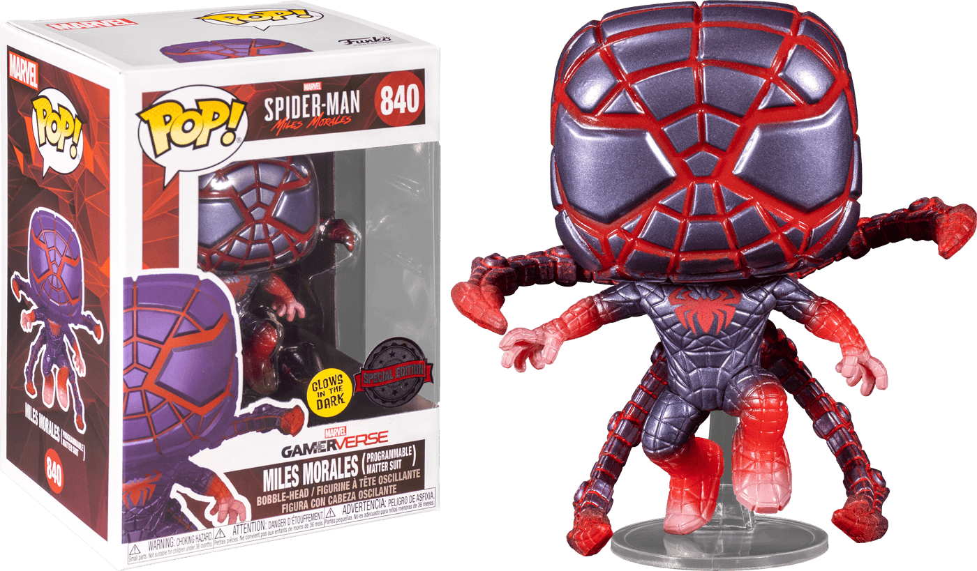Funko Pop! Games: Spider-Man - Miles Morales - Miles in Purple Reign Suit  Vinyl Bobblehead