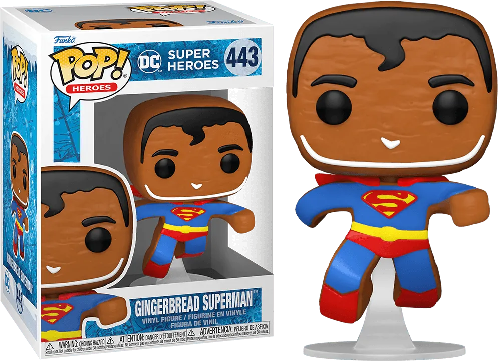 FUN64322 DC Comics - Gingerbread Superman Pop! Vinyl - Funko - Titan Pop Culture