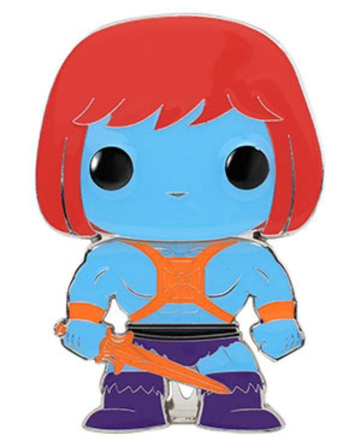 FUNDWPP0006 Masters of the Universe - He-Man (with chase) 4" Pop! Enamel Pin - Funko - Titan Pop Culture