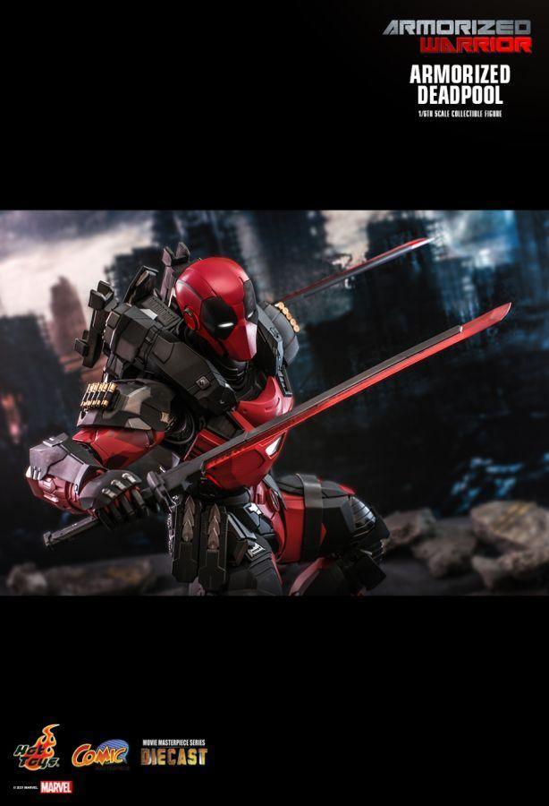 HOTCMS09D42 Marvel Comics - Armorized Deadpool Diecast 1:6 Scale 12" Action Figure - Hot Toys - Titan Pop Culture