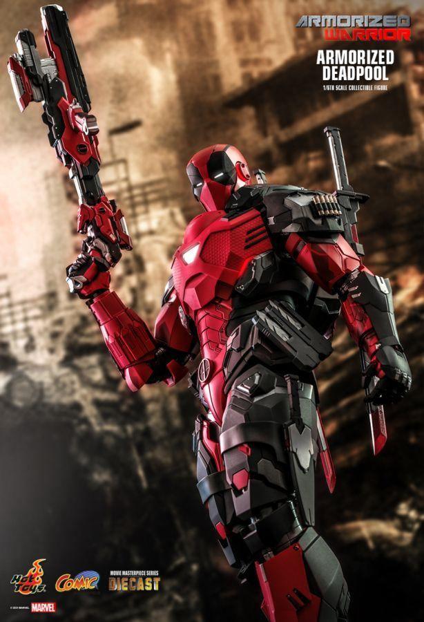 HOTCMS09D42 Marvel Comics - Armorized Deadpool Diecast 1:6 Scale 12" Action Figure - Hot Toys - Titan Pop Culture