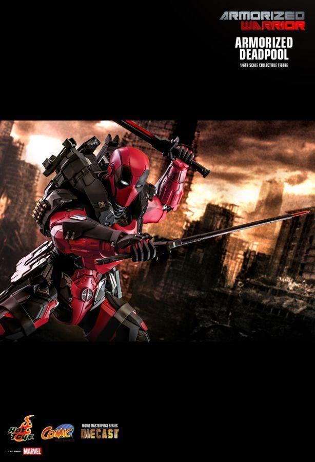 HOTCMS09D42 Marvel Comics - Armorized Deadpool Diecast 1:6 Scale 12" Action Figure - Hot Toys - Titan Pop Culture