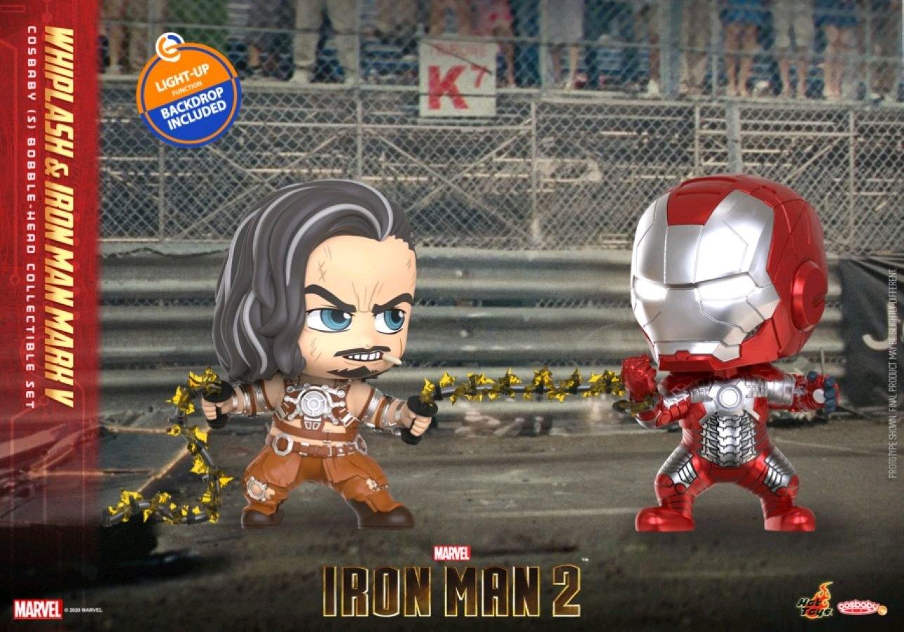 HOTCOSB801 Iron Man 2 - Whiplash and Iron Man Mark V Cosbaby Set - Hot Toys - Titan Pop Culture