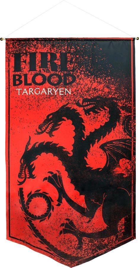 IKO1284 Game of Thrones - Targaryan Satin Banner - Ikon Collectables - Titan Pop Culture