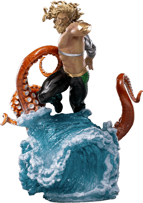 IRO27863 DC Comics - Aquaman Deluxe 1:10 Scale Statue - Iron Studios - Titan Pop Culture