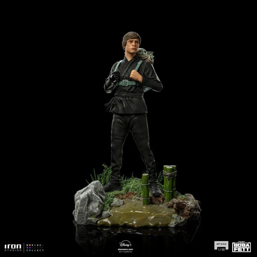 IRO52502 Star Wars: Book of Boba Fett - Luke and Grogu Training 1:10 Scale Statue - Iron Studios - Titan Pop Culture