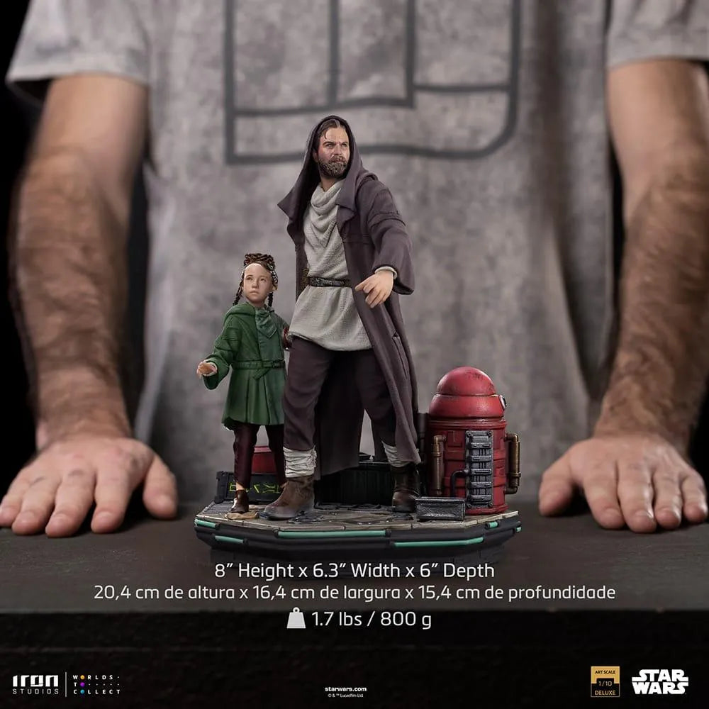 IRO52748 Star Wars - Obi-Wan & Young Leia DLX 1:10 Statue - Iron Studios - Titan Pop Culture