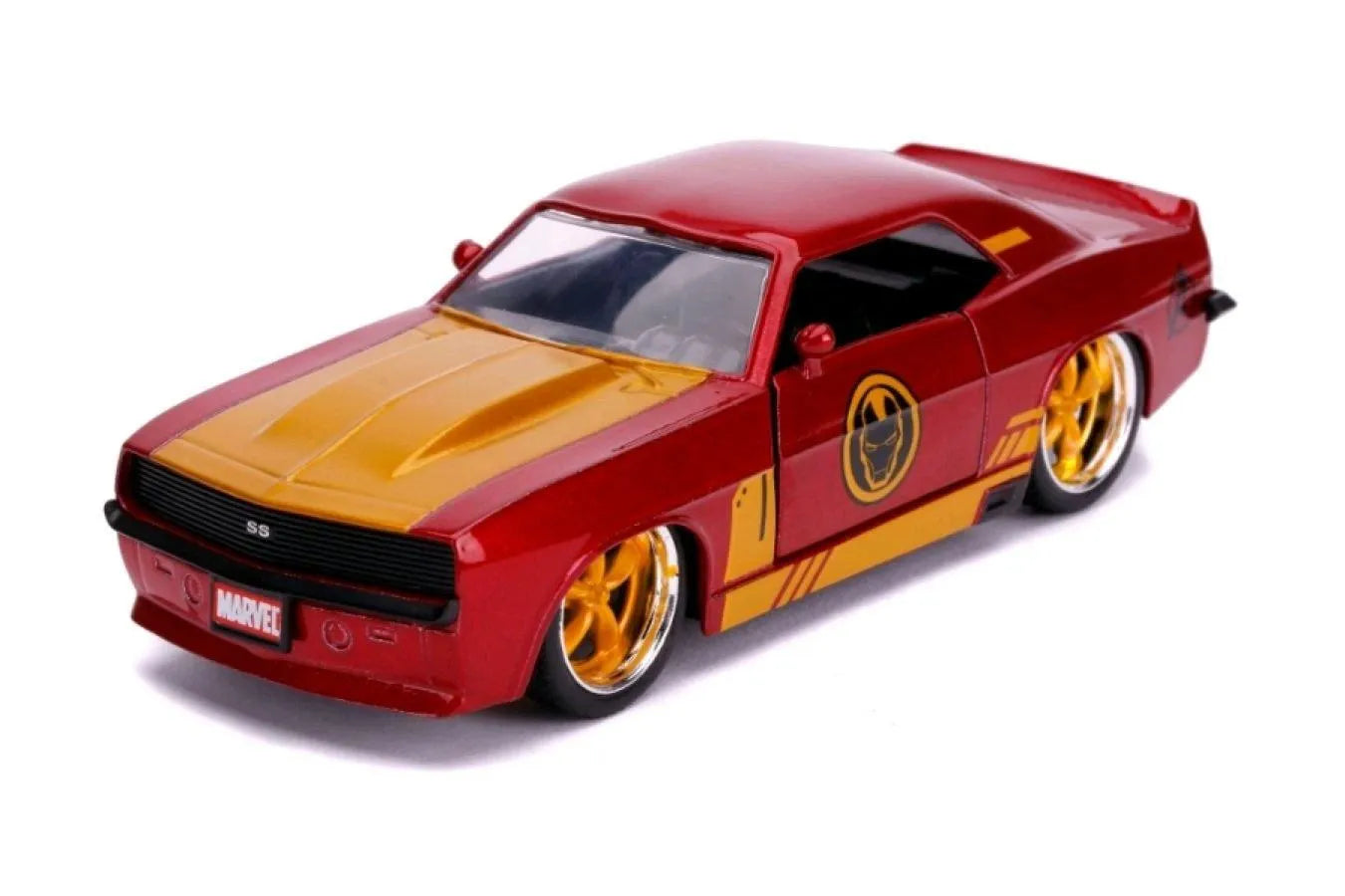 JAD31744 Marvel Comics - Iron Man 1969 Chevy Camaro 1:32 Scale Hollywood Ride - Jada Toys - Titan Pop Culture