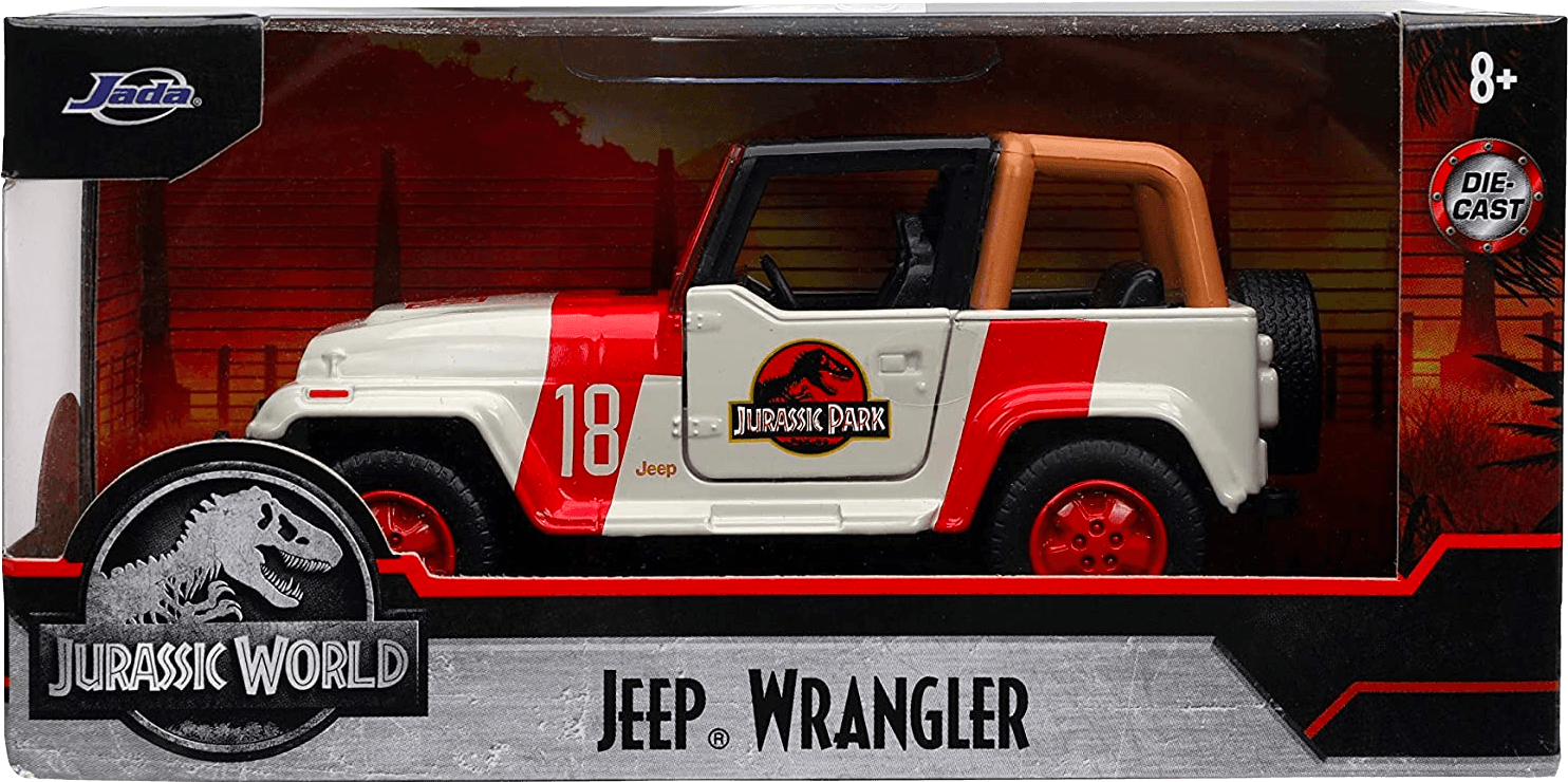 JAD32129 Jurassic World - 1992 Jeep Wrangler 1:32 Scale Hollywood Ride - Jada Toys - Titan Pop Culture