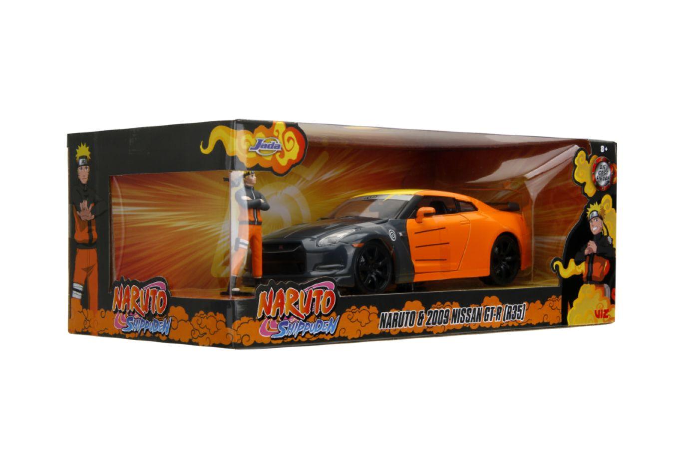 JAD33691 Naruto - Nissan GT-R R35 (2009) 1:24 Scale with Naruto Figure Hollywood Rides Diecast Vehicle - Jada Toys - Titan Pop Culture