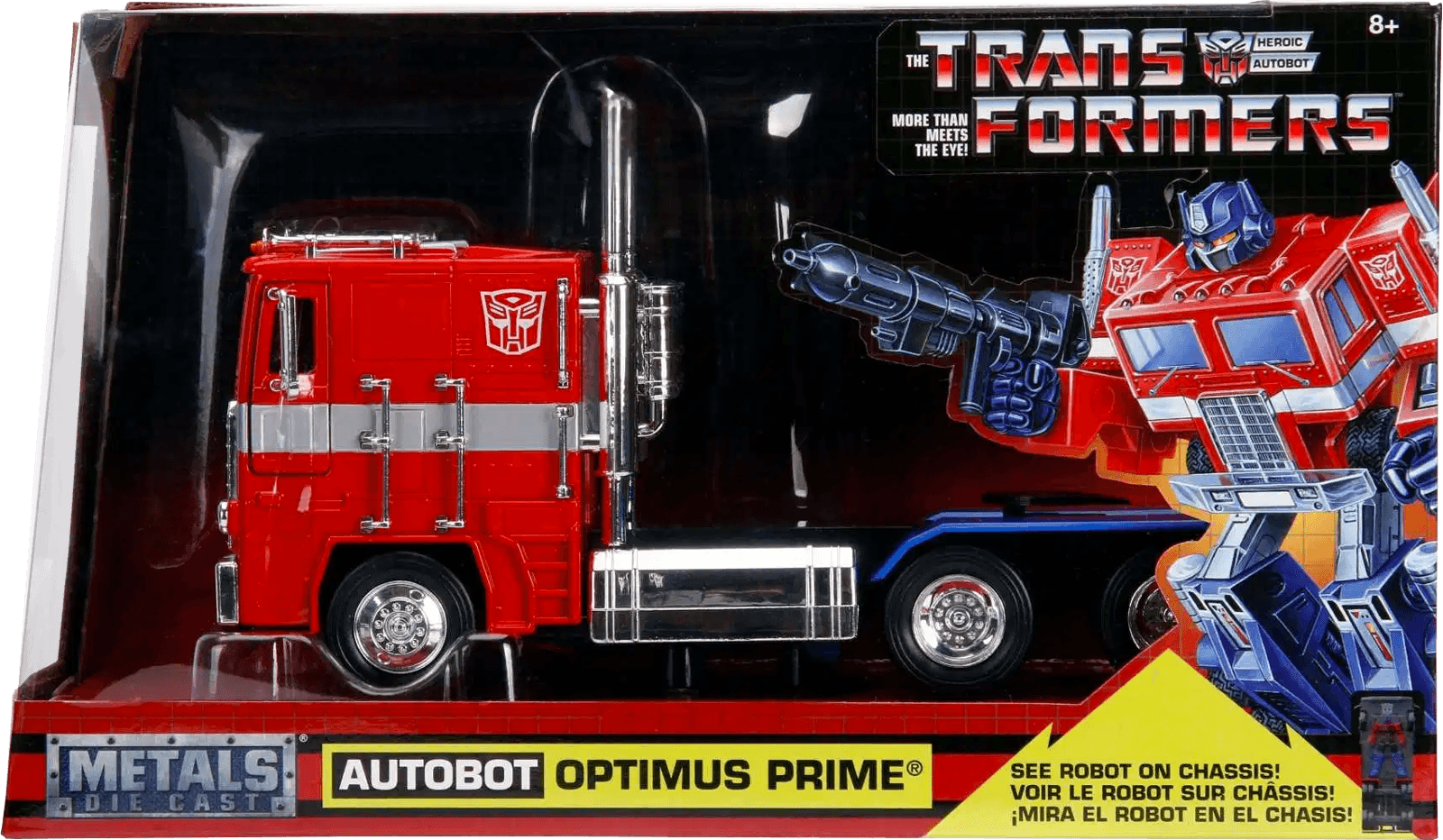 G1 Autobot Optimus Prime Truck Red with Robot on Chassis from