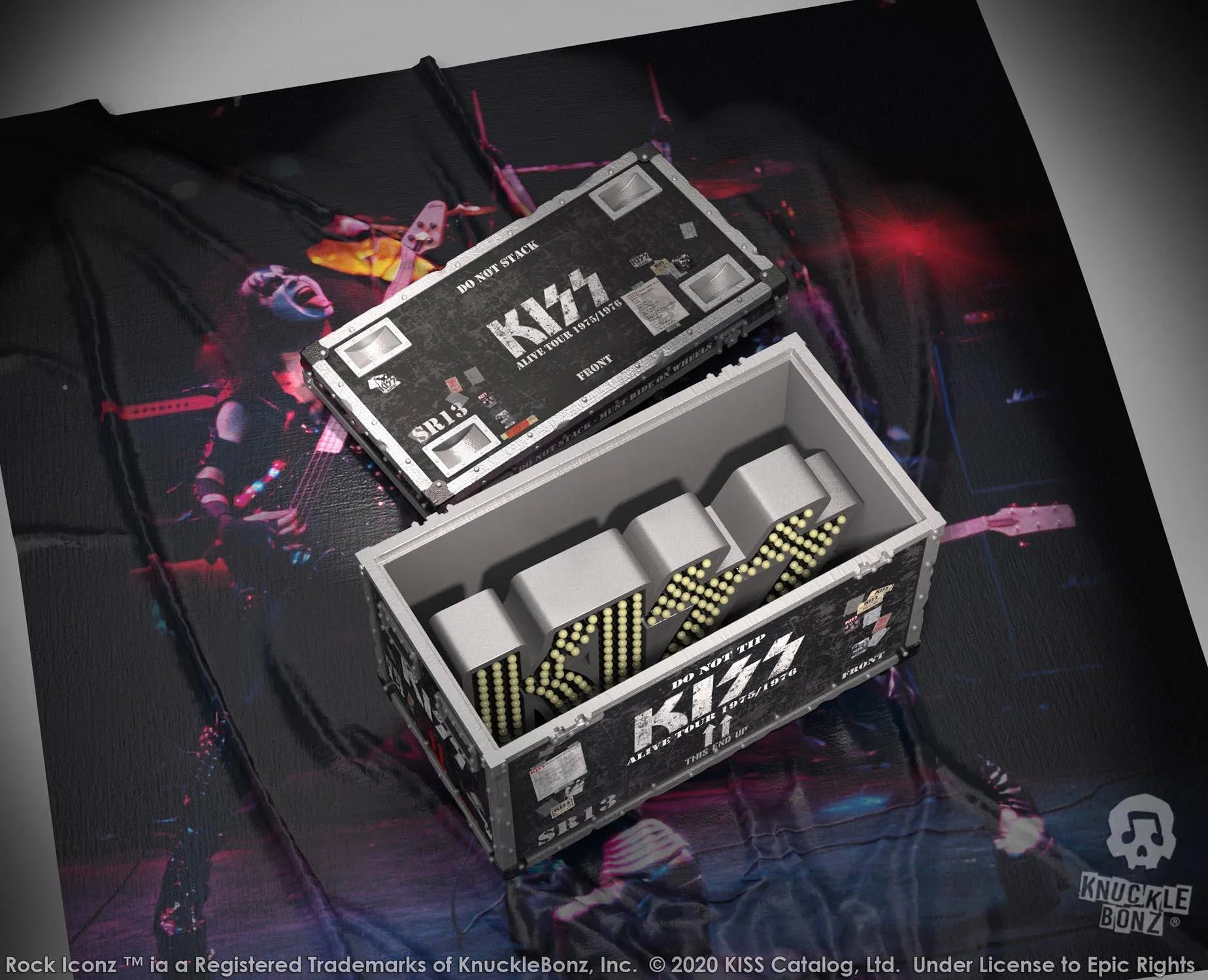 KNUKISSCASE100 KISS - KISS Alive Road Case On Tour Replica - KnuckleBonz - Titan Pop Culture