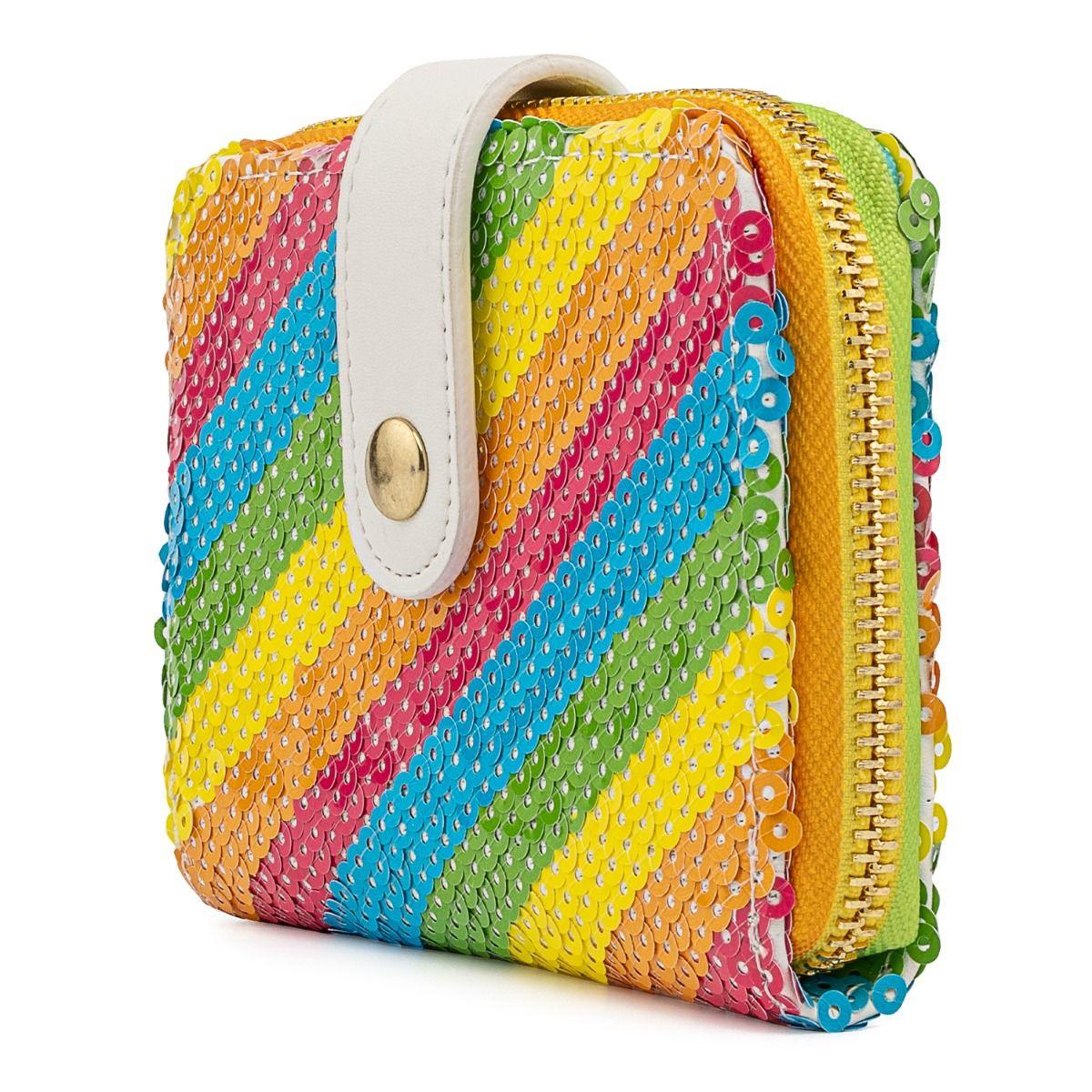 LOUWDWA1668 Mickey Mouse - Minnie Sequin Rainbow Zip Purse - Loungefly - Titan Pop Culture