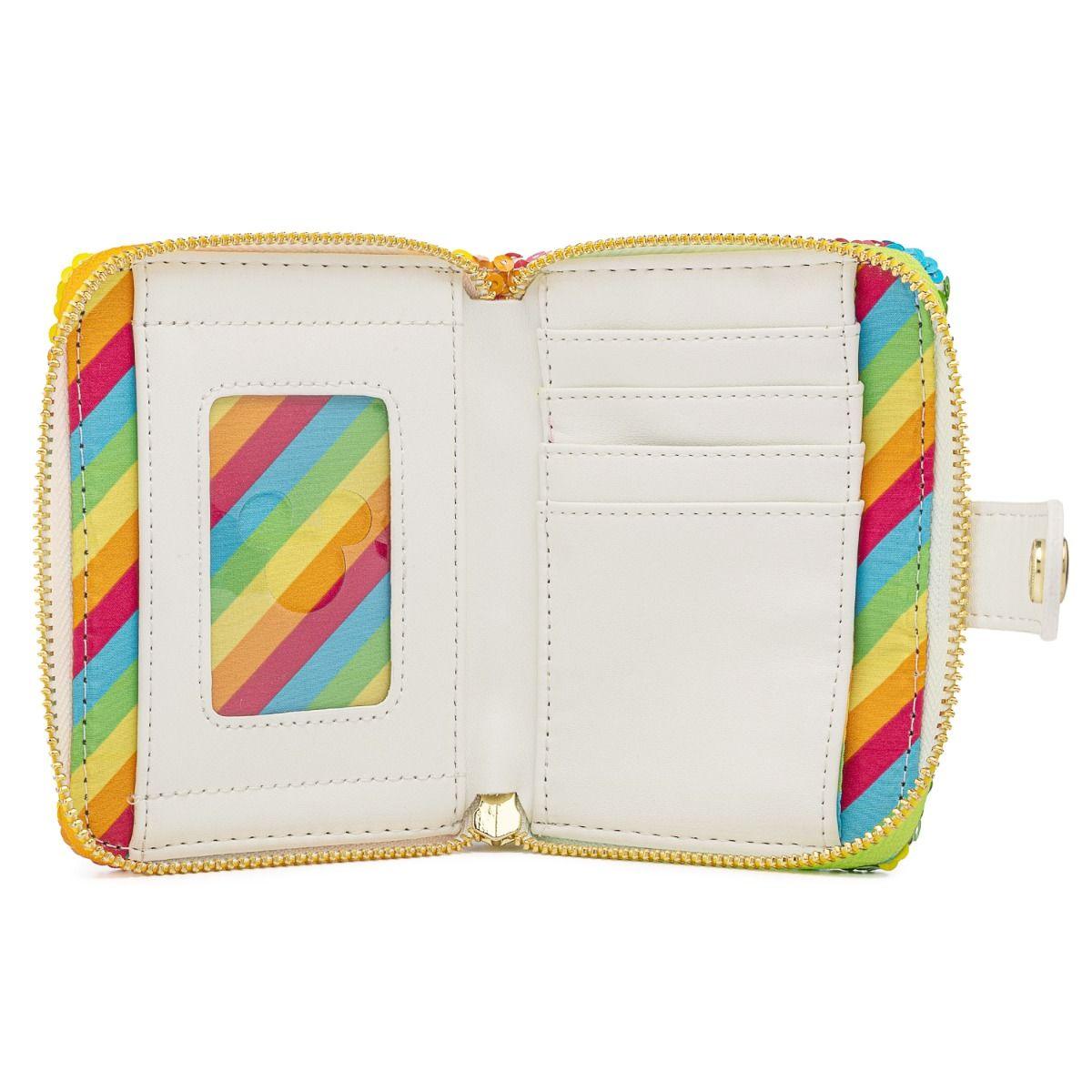 LOUWDWA1668 Mickey Mouse - Minnie Sequin Rainbow Zip Purse - Loungefly - Titan Pop Culture