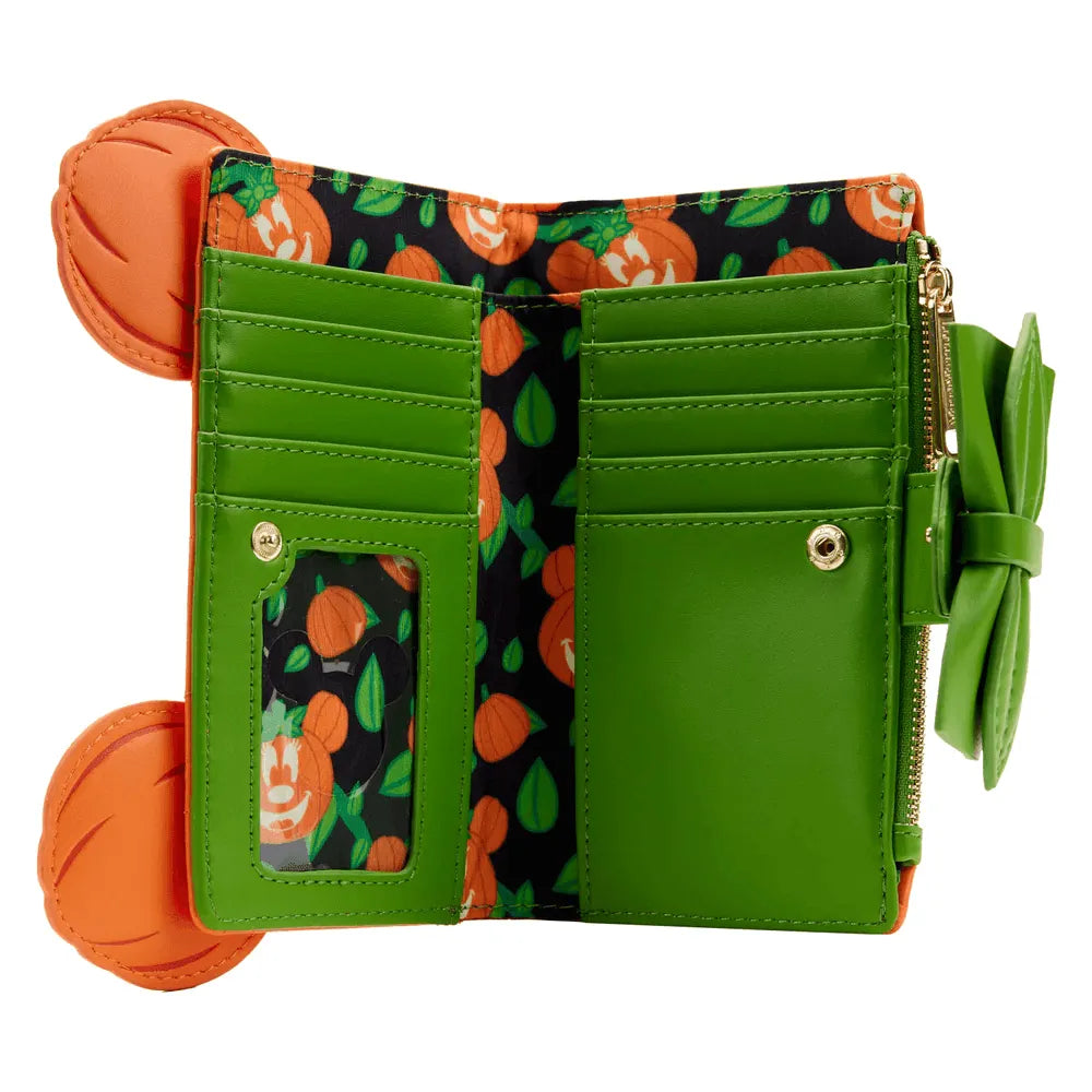 LOUWDWA2225 Disney - Minnie Mouse Pumpkin Glow Face Flap Purse - Loungefly - Titan Pop Culture