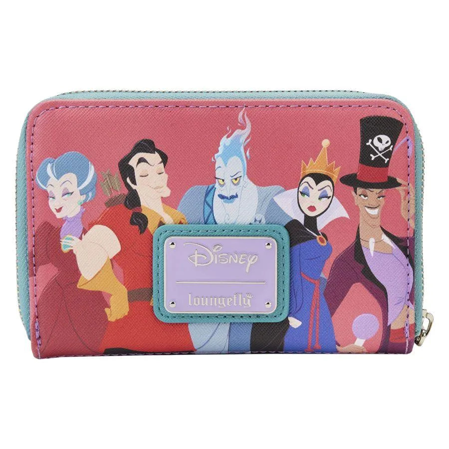 LOUWDWA2475 Disney Villains - Color Block Zip Around Purse - Loungefly - Titan Pop Culture