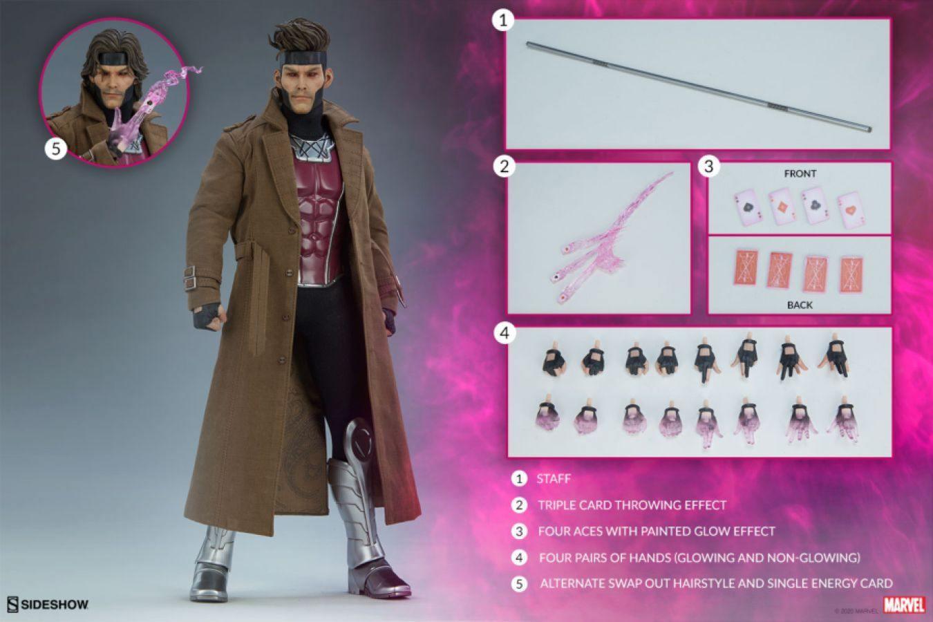 SID100439 X-Men - Gambit 12" Action Figure - Sideshow Collectibles - Titan Pop Culture