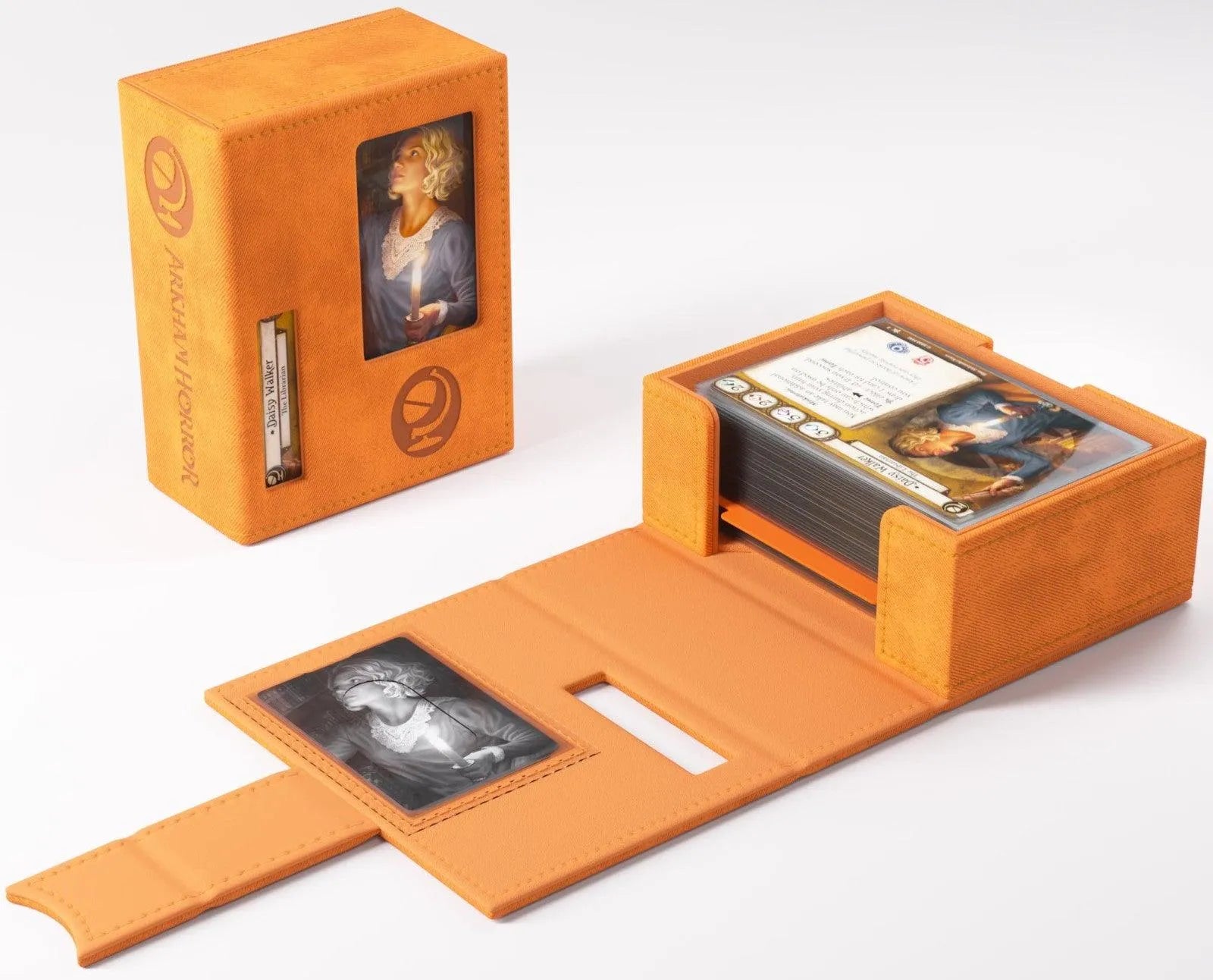 VR-107526 Gamegenic Arkham Horror Investigator Deck Tome Seeker (Orange) - Gamegenic - Titan Pop Culture