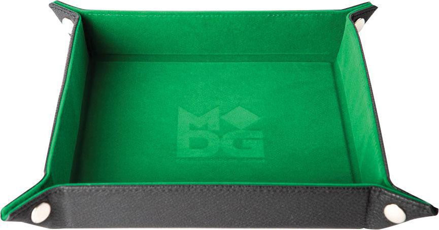 VR-81334 MDG Velvet Folding Dice Tray - Green (10"x10") - FanRoll by Metallic Dice Games - Titan Pop Culture