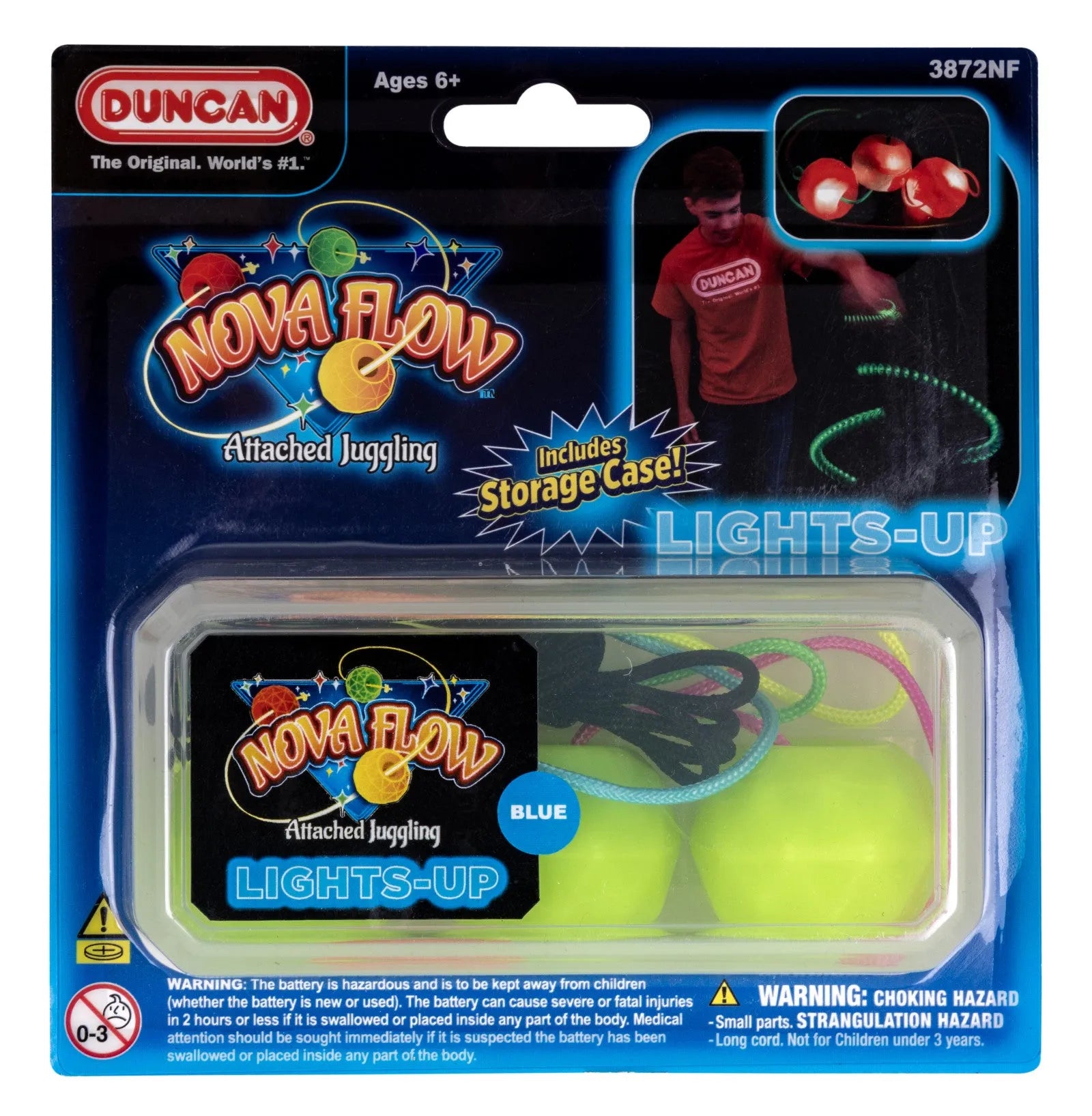 Duncan Nova Flow Attached Juggling Skill Toy LED Light Up (Assorted Colours)