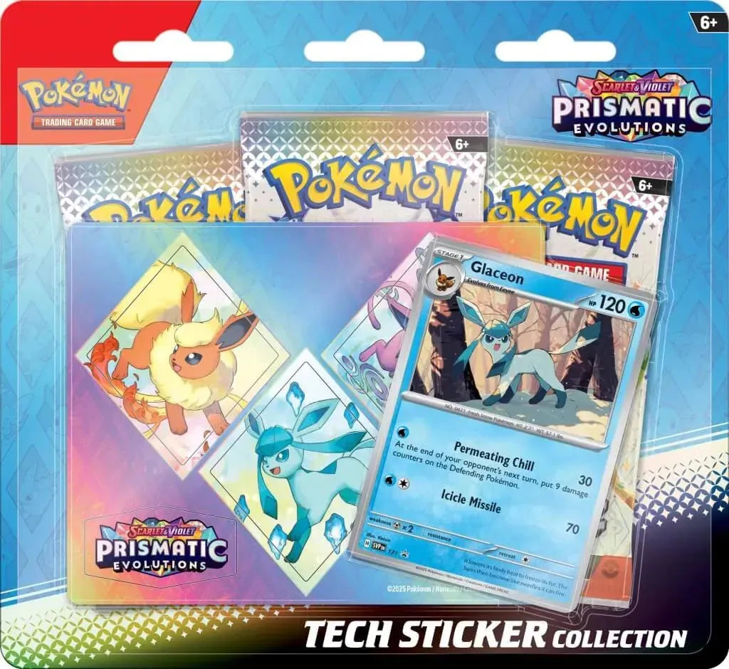 10-10022-101 POKEMON TCG Scarlet & Violet 8.5 Prismatic Evolutions Tech Sticker Collection Bundle - Pokemon - Titan Pop Culture