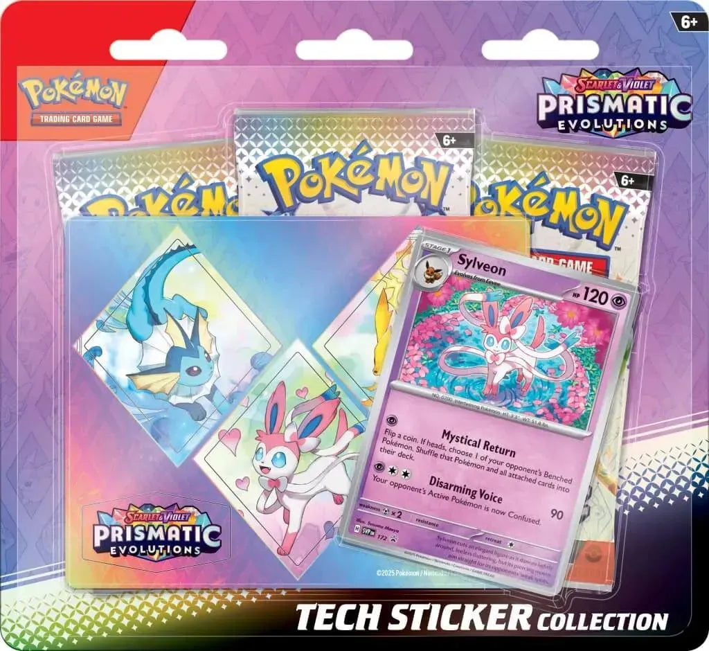 10-10022-101 POKEMON TCG Scarlet & Violet 8.5 Prismatic Evolutions Tech Sticker Collection Bundle - Pokemon - Titan Pop Culture