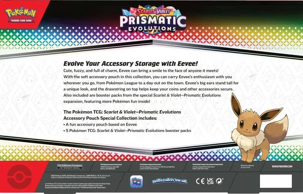 10-10026-101 POKEMON TCG Scarlet & Violet 8.5 Prismatic Evolutions Accessory Pouch - Pokemon - Titan Pop Culture