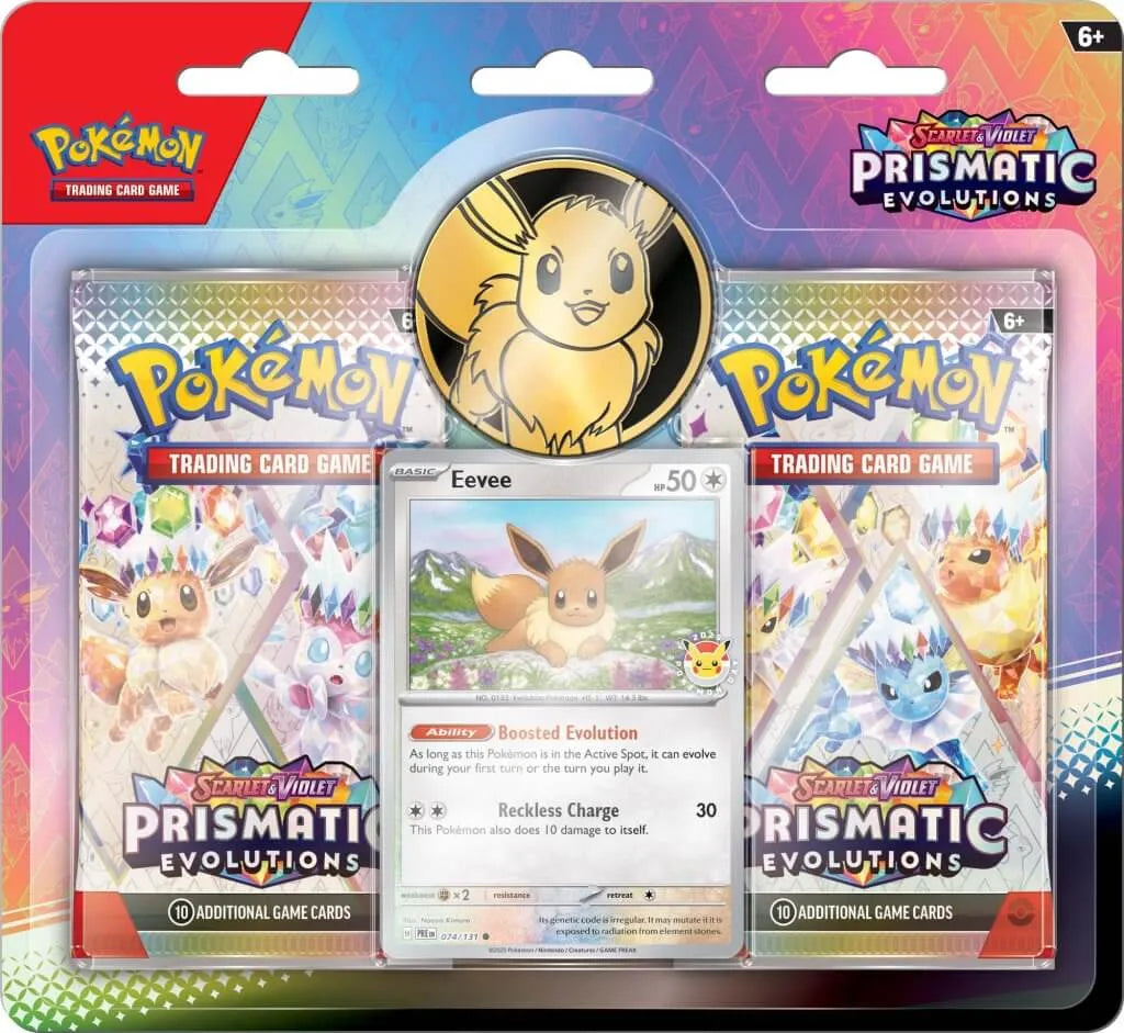 10-10118-101 POKEMON TCG Scarlet & Violet 8.5 Prismatic Evolutions 2-PK Blister - Pokemon - Titan Pop Culture